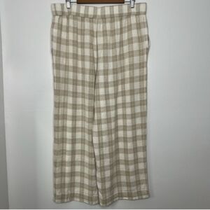Issac Mizrahi Plaid Wide-Leg Pants Size Large